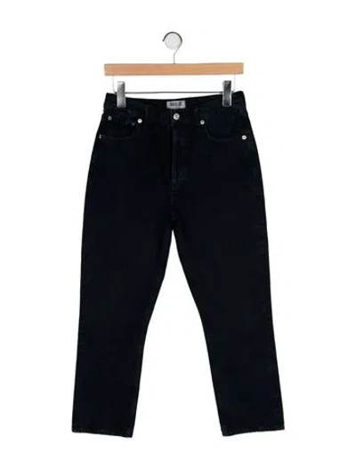 Pre-owned Agolde High-rise Straight Leg Jeans In Blue