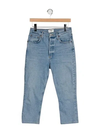 Pre-owned Agolde High-rise Straight Leg Jeans In Blue