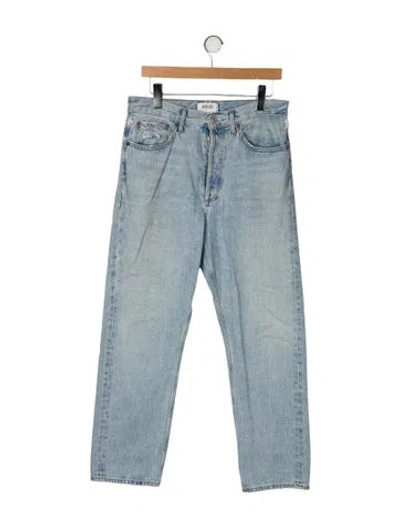 Pre-owned Agolde High-rise Straight Leg Jeans In Blue