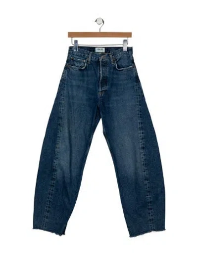 Pre-owned Agolde High-rise Straight Leg Jeans In Blue