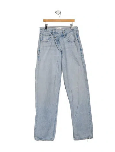 Pre-owned Agolde High-rise Straight Leg Jeans In Blue