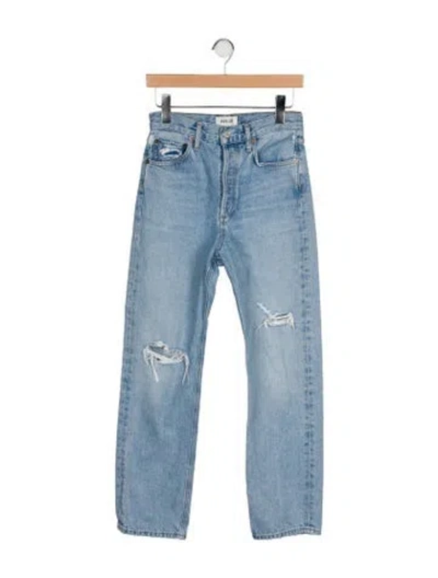 Pre-owned Agolde High-rise Straight Leg Jeans In Blue