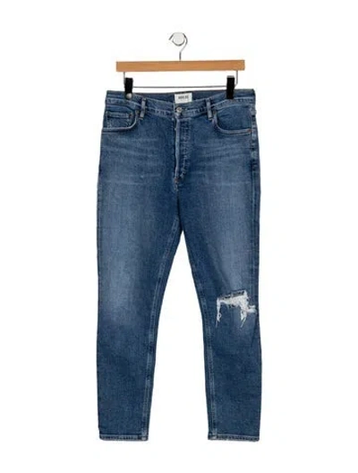 Pre-owned Agolde High-rise Straight Leg Jeans In Blue