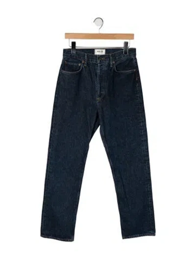 Pre-owned Agolde High-rise Straight Leg Jeans In Blue