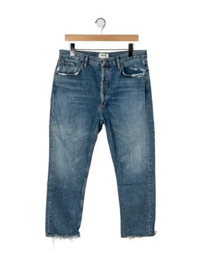 Pre-owned Agolde High-rise Straight Leg Jeans In Blue