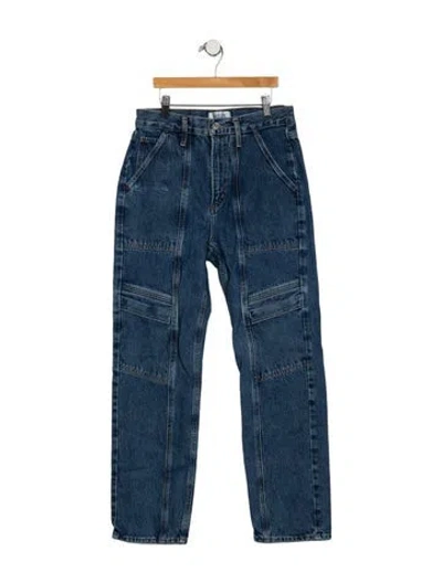 Pre-owned Agolde High-rise Straight Leg Jeans In Blue