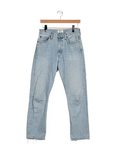 Pre-owned Agolde High-rise Straight Leg Jeans In Blue