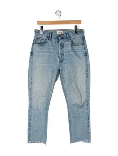 Pre-owned Agolde High-rise Straight Leg Jeans In Blue