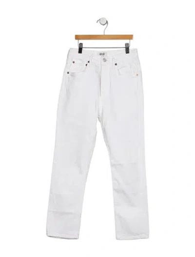Pre-owned Agolde High-rise Straight Leg Jeans In Blue