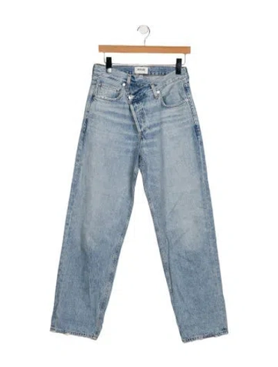 Pre-owned Agolde High-rise Straight Leg Jeans In Blue