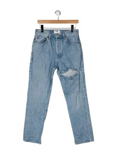 Pre-owned Agolde High-rise Straight Leg Jeans In Blue