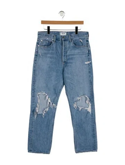 Pre-owned Agolde High-rise Straight Leg Jeans In Blue