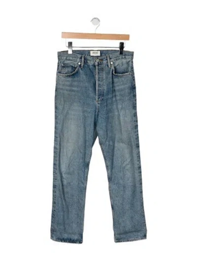 Pre-owned Agolde High-rise Straight Leg Jeans In Blue