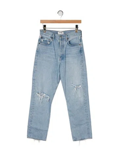 Pre-owned Agolde High-rise Straight Leg Jeans In Blue