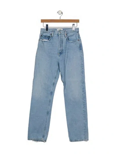 Pre-owned Agolde High-rise Straight Leg Jeans In Blue