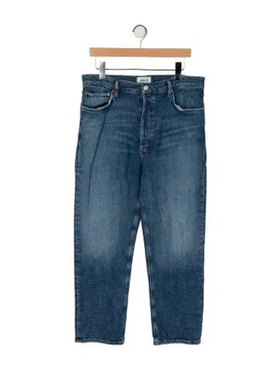 Pre-owned Agolde High-rise Straight Leg Jeans In Blue