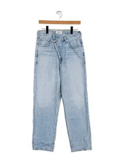 Pre-owned Agolde High-rise Straight Leg Jeans In Blue