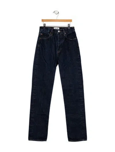 Pre-owned Agolde High-rise Straight Leg Jeans In Blue