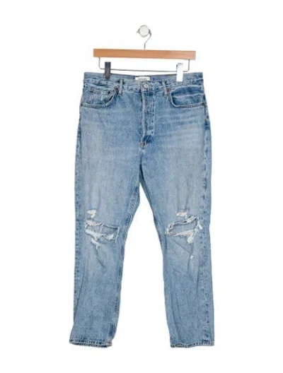 Pre-owned Agolde High-rise Straight Leg Jeans In Blue