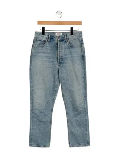 Pre-owned Agolde High-rise Straight Leg Jeans In Blue
