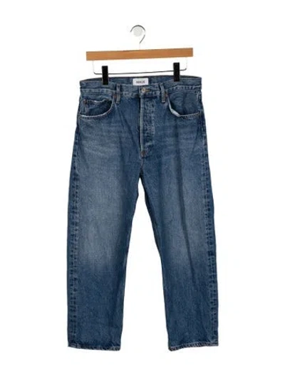 Pre-owned Agolde High-rise Straight Leg Jeans In Blue