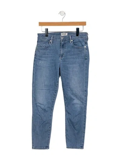 Pre-owned Agolde High-rise Straight Leg Jeans In Blue