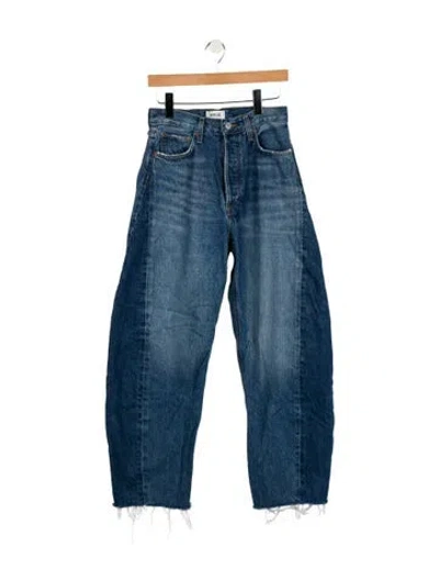 Pre-owned Agolde High-rise Straight Leg Jeans In Blue