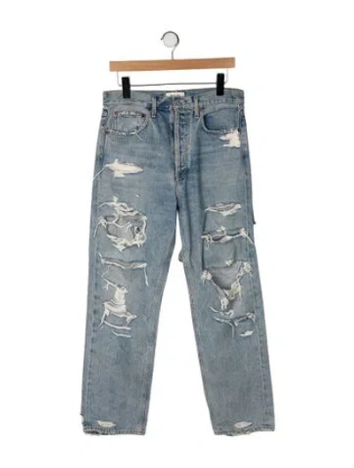 Pre-owned Agolde High-rise Straight Leg Jeans In Blue