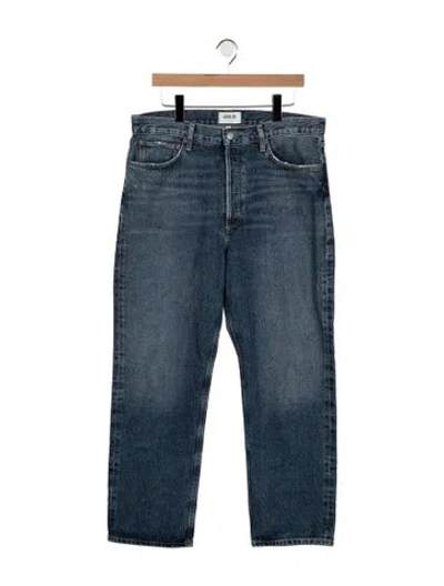 Pre-owned Agolde High-rise Straight Leg Jeans In Blue