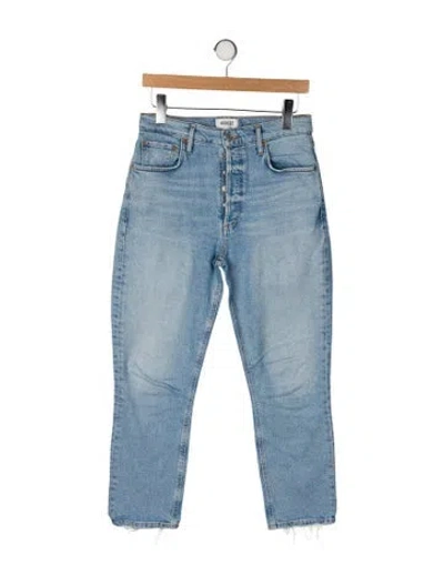 Pre-owned Agolde High-rise Straight Leg Jeans In Blue