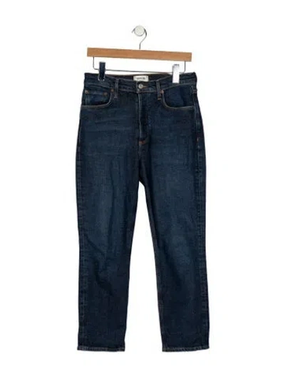 Pre-owned Agolde High-rise Straight Leg Jeans In Blue