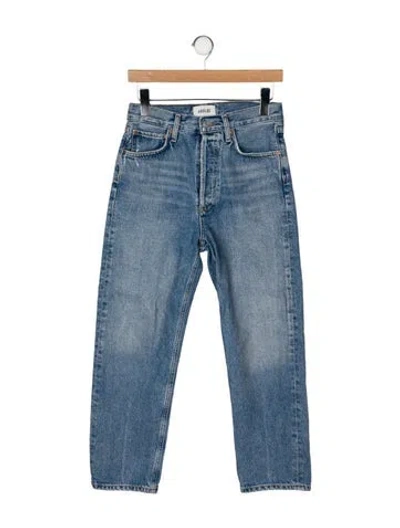 Pre-owned Agolde High-rise Straight Leg Jeans In Blue