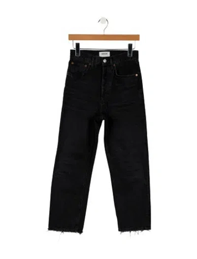 Pre-owned Agolde High-rise Straight Leg Jeans In Blue