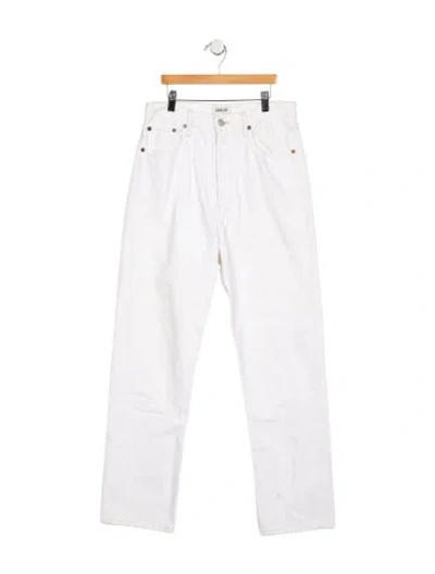 Pre-owned Agolde High-rise Straight Leg Jeans In Blue