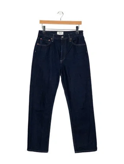 Pre-owned Agolde High-rise Straight Leg Jeans In Blue
