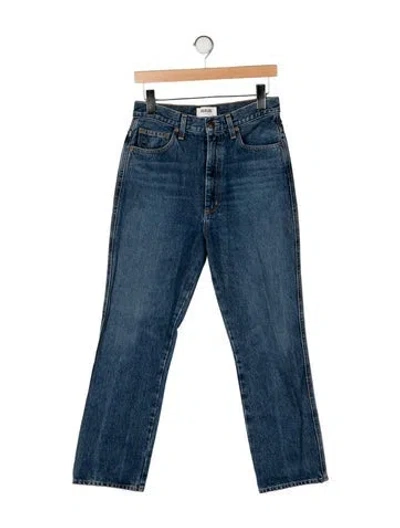 Pre-owned Agolde High-rise Straight Leg Jeans In Blue