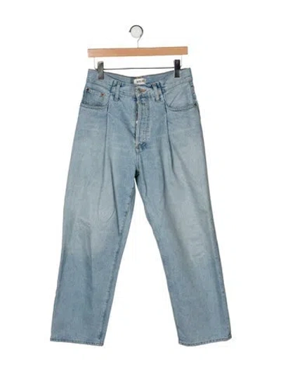 Pre-owned Agolde High-rise Straight Leg Jeans In Blue