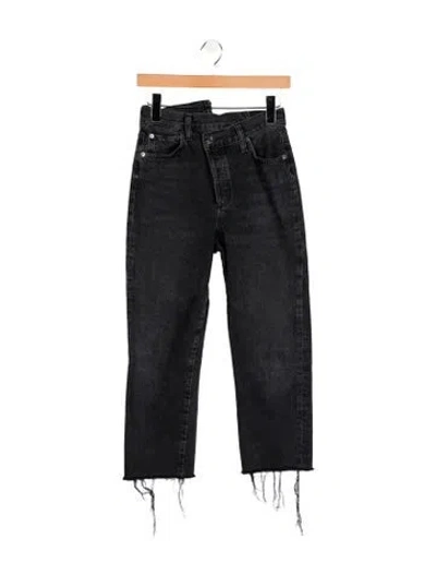 Pre-owned Agolde High-rise Straight Leg Jeans In Blue