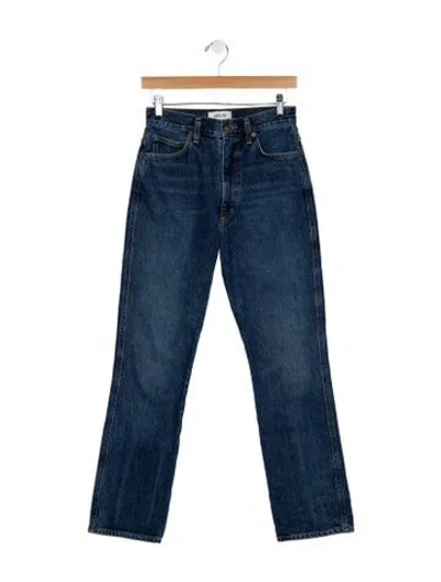 Pre-owned Agolde High-rise Straight Leg Jeans In Blue