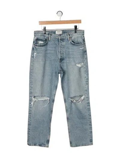 Pre-owned Agolde High-rise Straight Leg Jeans In Blue