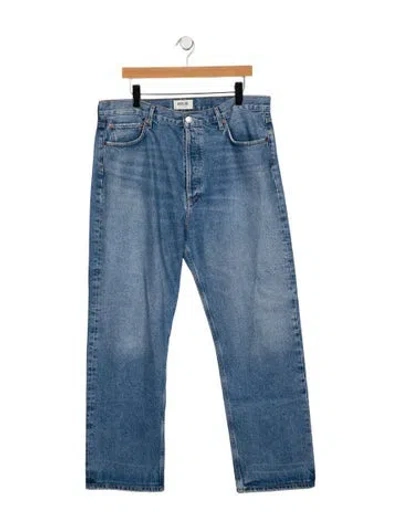 Pre-owned Agolde High-rise Straight Leg Jeans In Blue