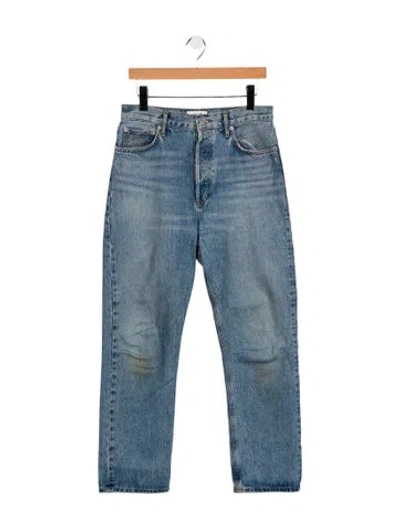 Pre-owned Agolde High-rise Straight Leg Jeans In Blue