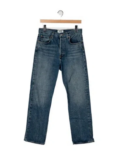 Pre-owned Agolde High-rise Straight Leg Jeans In Blue