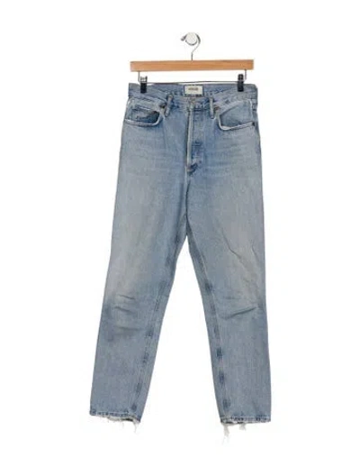 Pre-owned Agolde High-rise Straight Leg Jeans In Blue