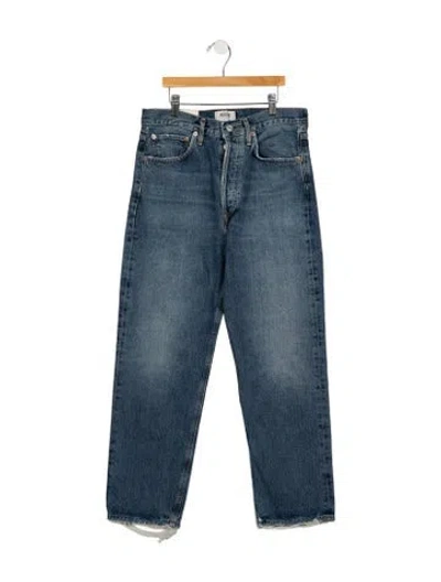 Pre-owned Agolde High-rise Straight Leg Jeans In Blue