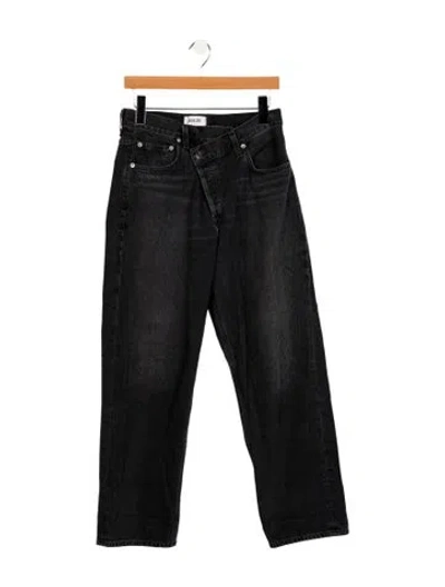 Pre-owned Agolde High-rise Straight Leg Jeans In Blue