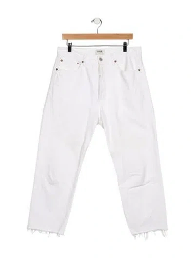 Pre-owned Agolde High-rise Straight Leg Jeans In Blue