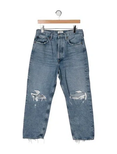 Pre-owned Agolde High-rise Straight Leg Jeans In Blue