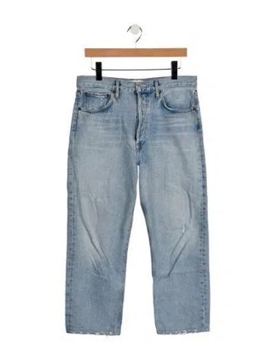 Pre-owned Agolde High-rise Straight Leg Jeans In Blue