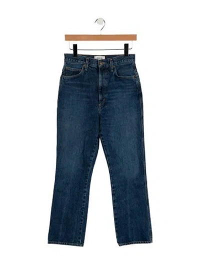 Pre-owned Agolde High-rise Straight Leg Jeans In Blue